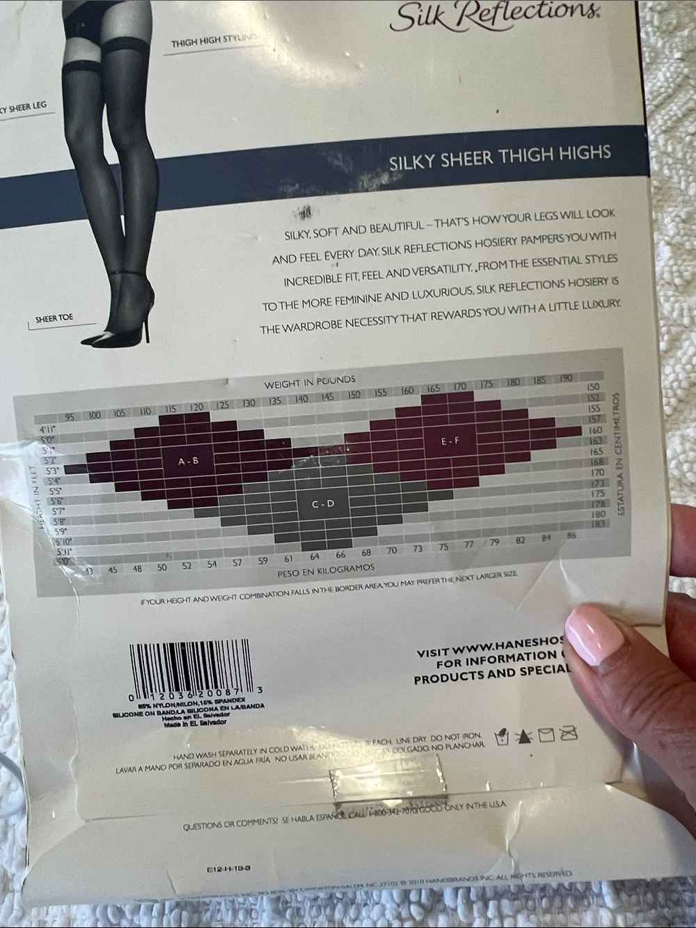 Hanes Silk Reflections Sheer Thigh Highs - Nude